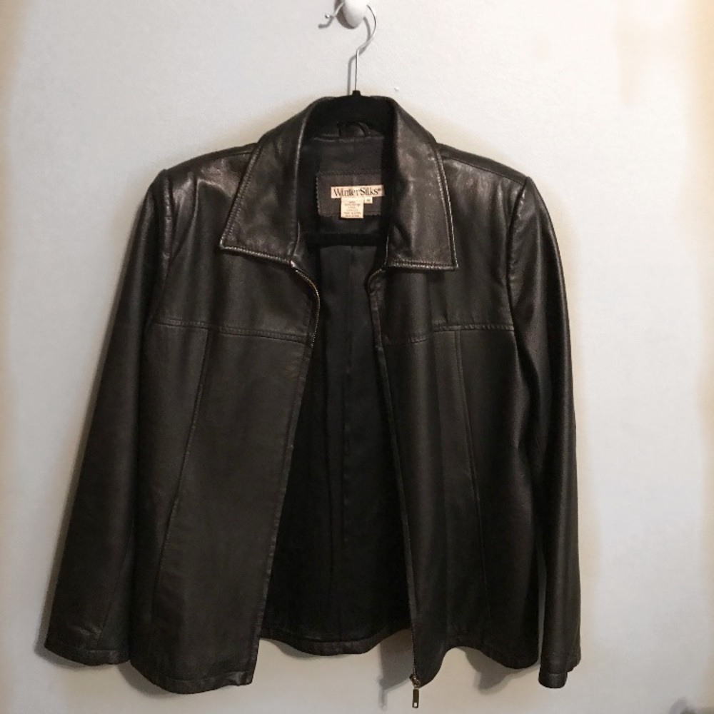 Leather and Silk Lined Jacket